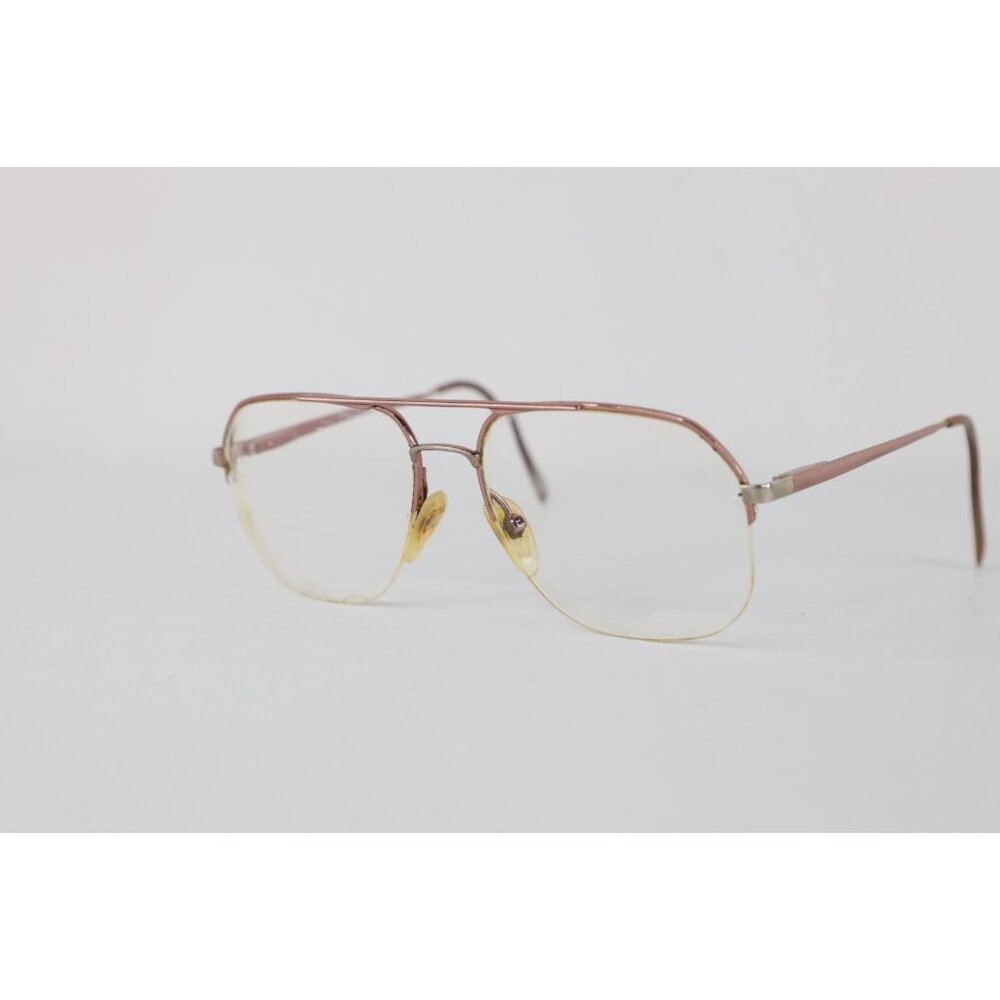 Vintage Caravaggio Eyewear Rome Half Frame Aviator Eyeglasses Glasses Pink